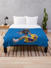 Allen Iverson Steps Over Tyronn Lue Low Poly Throw Blanket