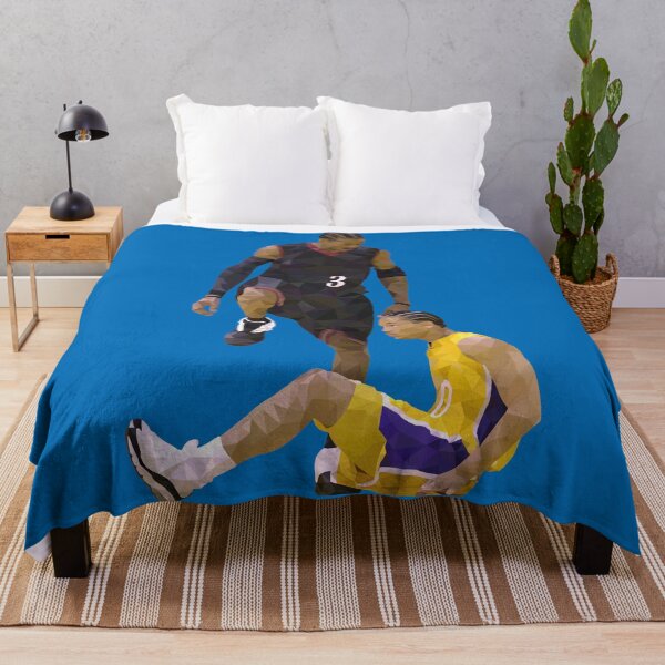 Allen Iverson Steps Over Tyronn Lue Low Poly Throw Blanket