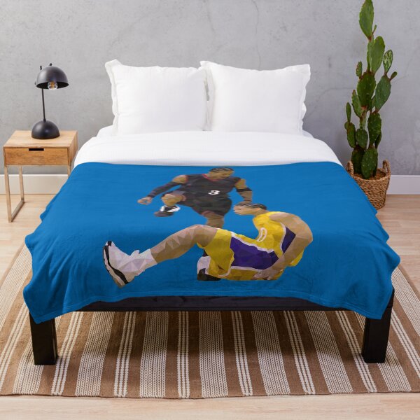 Allen Iverson Steps Over Tyronn Lue Low Poly Throw Blanket