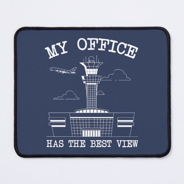 Item preview, Funny Air Traffic Controller Office Airport Tower - Navy Background designed and sold by Ikaroots.