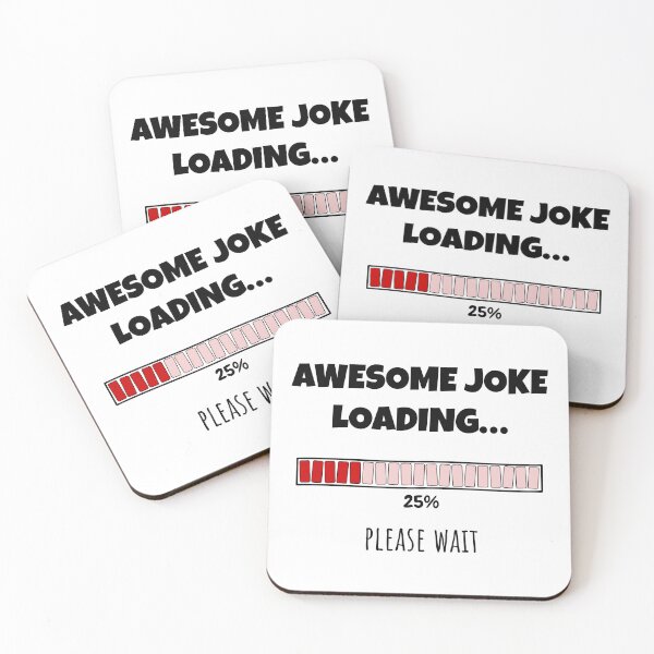 Item preview, Awesome Joke Loading... Please wait | Funny and witty loading bar text design designed and sold by ArtworkbyEmmy.