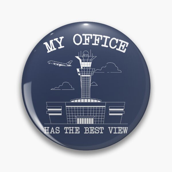Item preview, Funny Air Traffic Controller Office Airport Tower - Navy Background designed and sold by Ikaroots.