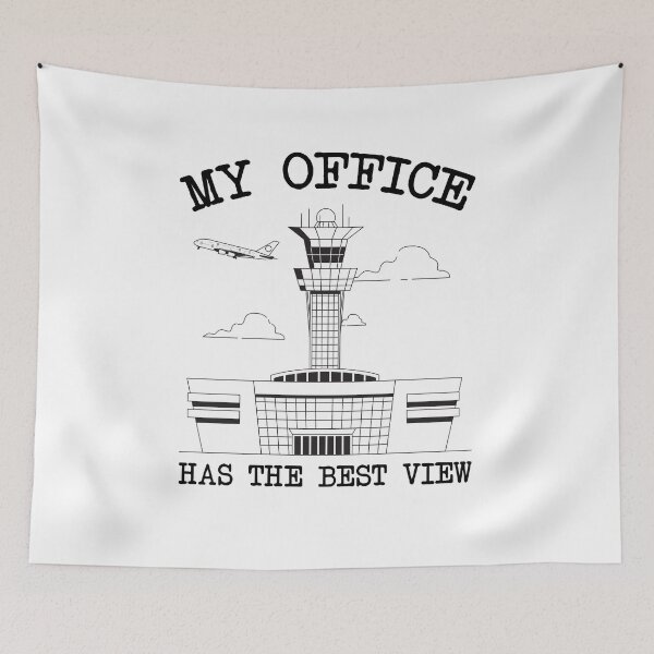 Item preview, Funny Air Traffic Controller Office Airport Tower - White Background designed and sold by Ikaroots.
