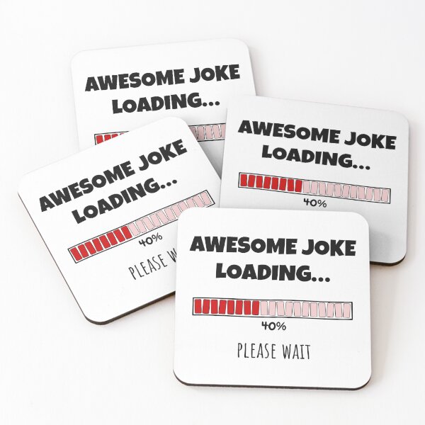 Item preview, Awesome Joke Loading... Please wait | Funny and witty loading bar text design designed and sold by ArtworkbyEmmy.