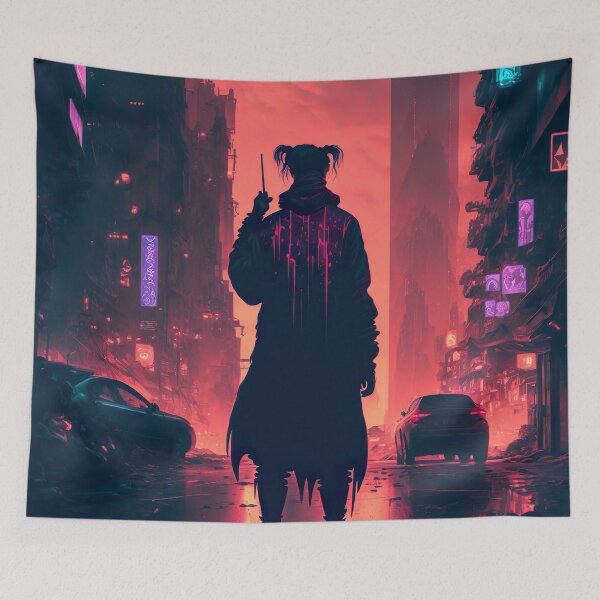 Item preview, Lonely Soul In A Cyberpunk City designed and sold by Nightarcade.