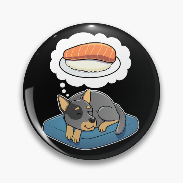Item preview, Australian Cattle Dog dreaming about Sashimi designed and sold by DoggieDelights.
