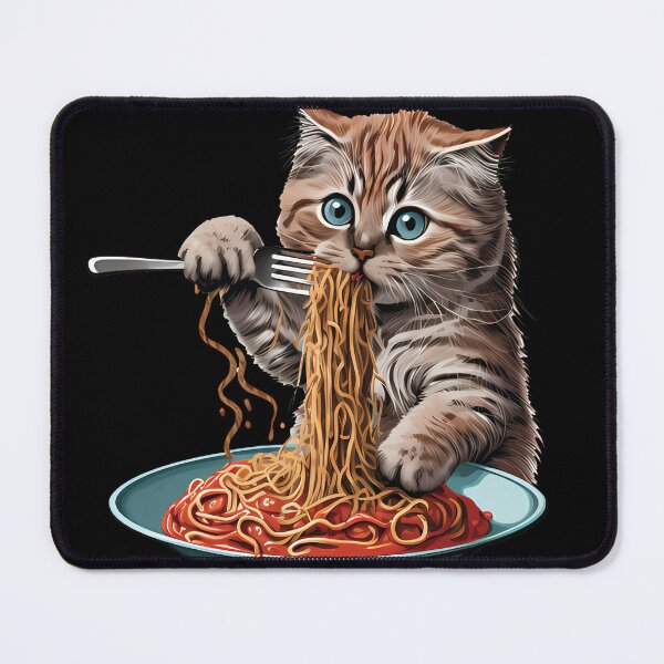 Item preview, Funny Cat Eating Spaghetti designed and sold by Med ing.