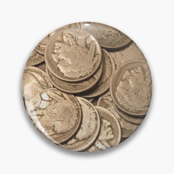 Item preview, Pile of Buffalo Nickels designed and sold by coinsxcrochet.