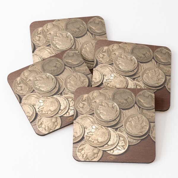 Item preview, Pile of Buffalo Nickels designed and sold by coinsxcrochet.