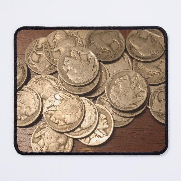 Item preview, Pile of Buffalo Nickels designed and sold by coinsxcrochet.