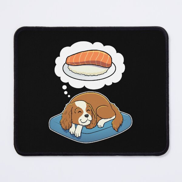 Item preview, Cavalier King Charles Spaniel dreaming about Sashimi designed and sold by DoggieDelights.