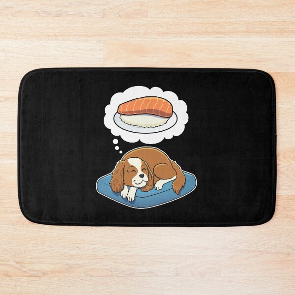 Item preview, Cavalier King Charles Spaniel dreaming about Sashimi designed and sold by DoggieDelights.