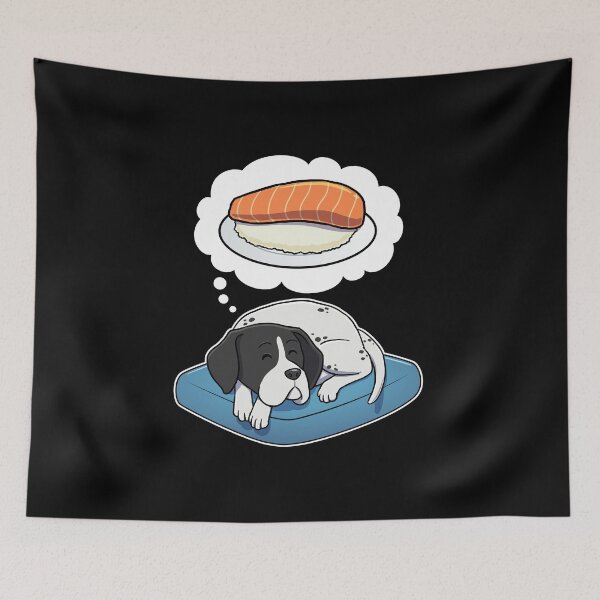 Item preview, English Pointer dreaming about Sashimi designed and sold by DoggieDelights.