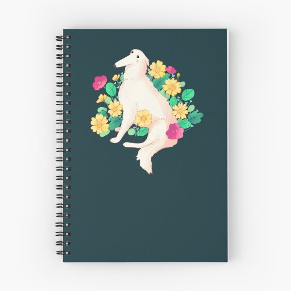 Item preview, Borzoi and flowers art designed and sold by Mayarart.
