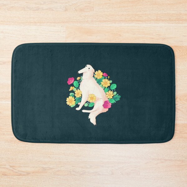 Item preview, Borzoi and flowers art designed and sold by Mayarart.