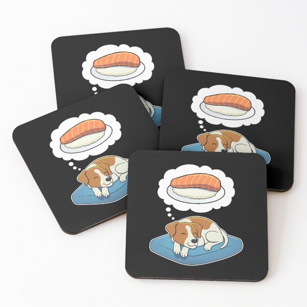 Item preview, Jack Russell Terrier dreaming about Sashimi designed and sold by DoggieDelights.