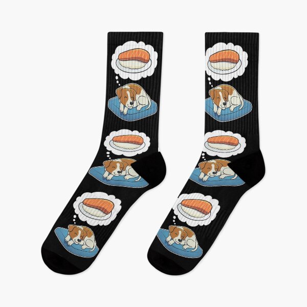 Item preview, Jack Russell Terrier dreaming about Sashimi designed and sold by DoggieDelights.