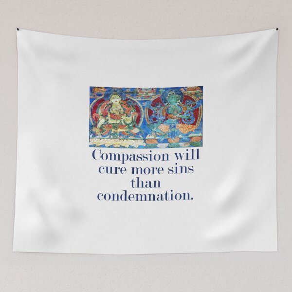Item preview, Compassion Will Cure More Sins - Compassion Quote  designed and sold by CrankyOldDude.