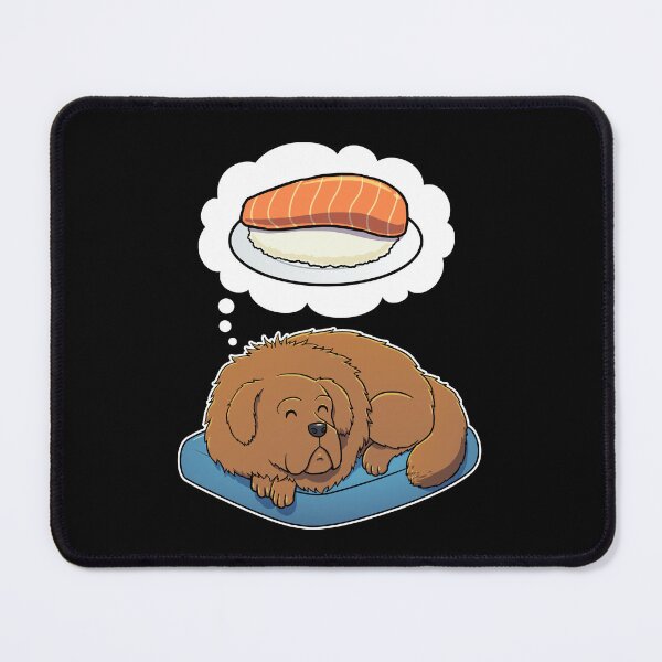 Item preview, Tibetan Mastiff dreaming about Sashimi designed and sold by DoggieDelights.