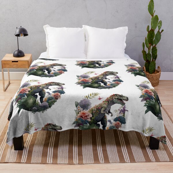 Item preview, T-rex Dino within tropical colors logo designed and sold by Anastasiia Yurevych.