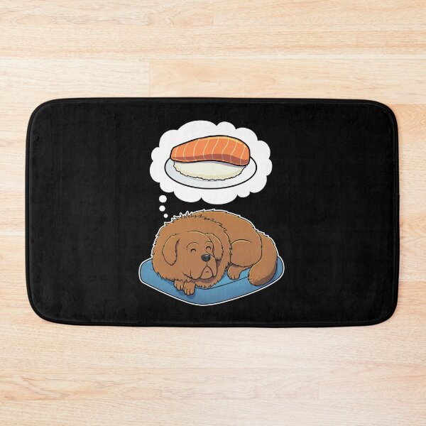 Item preview, Tibetan Mastiff dreaming about Sashimi designed and sold by DoggieDelights.