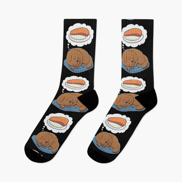 Item preview, Tibetan Mastiff dreaming about Sashimi designed and sold by DoggieDelights.