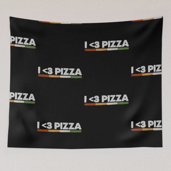Item preview, I <3 Pizza, Retro Pizza Lover Graphic Tee - Pizza Is Love designed and sold by fooderiffic.