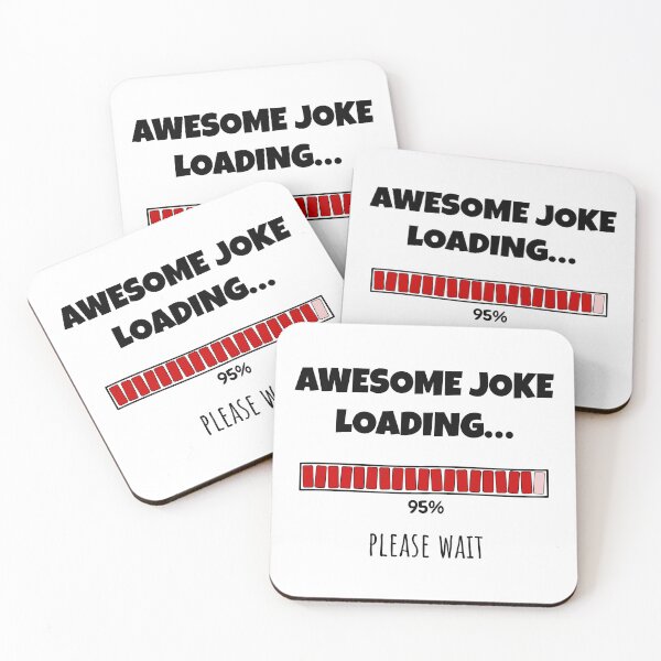 Item preview, Awesome Joke Loading... Please wait | Funny and witty loading bar text design designed and sold by ArtworkbyEmmy.