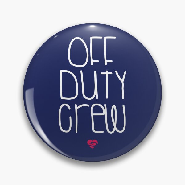 Item preview, Off Duty Crew - Funny Flight Attendant - Pilot Saying Navy Background designed and sold by Ikaroots.