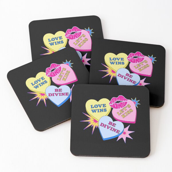 Item preview, Pansexual pride flag colour candy hearts, valentine candy hearts, gay pride, pride month, valentines day designed and sold by allycat57.