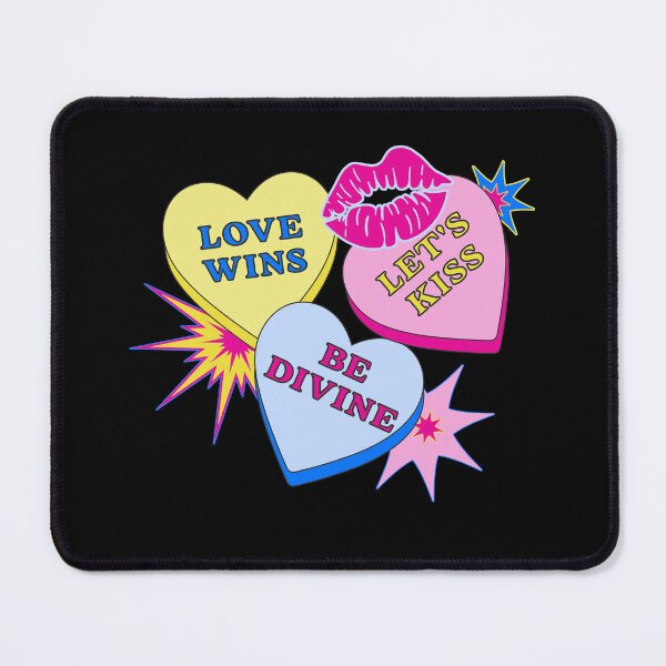 Item preview, Pansexual pride flag colour candy hearts, valentine candy hearts, gay pride, pride month, valentines day designed and sold by allycat57.