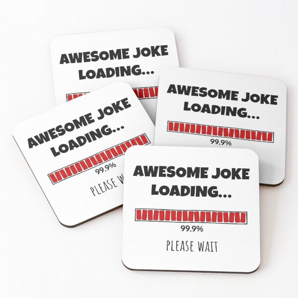 Item preview, Awesome Joke Loading... Please wait | Funny and witty loading bar text design designed and sold by ArtworkbyEmmy.