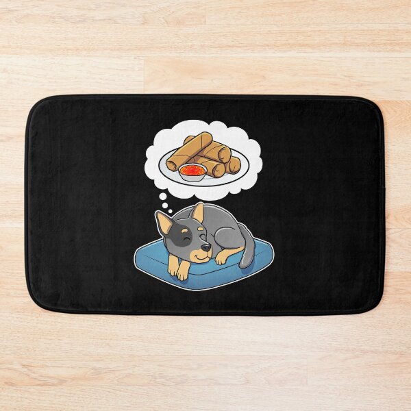 Item preview, Australian Cattle Dog dreaming about Spring Rolls designed and sold by DoggieDelights.