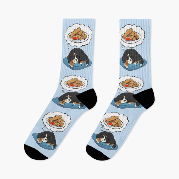 Item preview, Bernese Mountain Dog dreaming about Spring Rolls designed and sold by DoggieDelights.