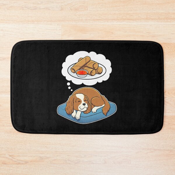 Item preview, Cavalier King Charles Spaniel dreaming about Spring Rolls designed and sold by DoggieDelights.