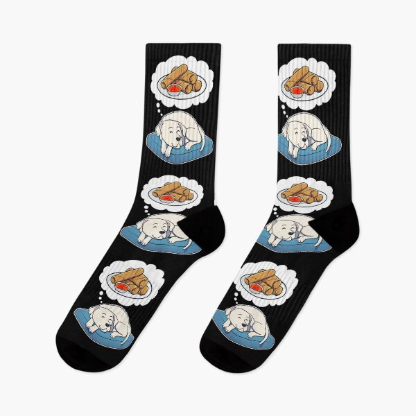 Item preview, Dogo Argentino dreaming about Spring Rolls designed and sold by DoggieDelights.