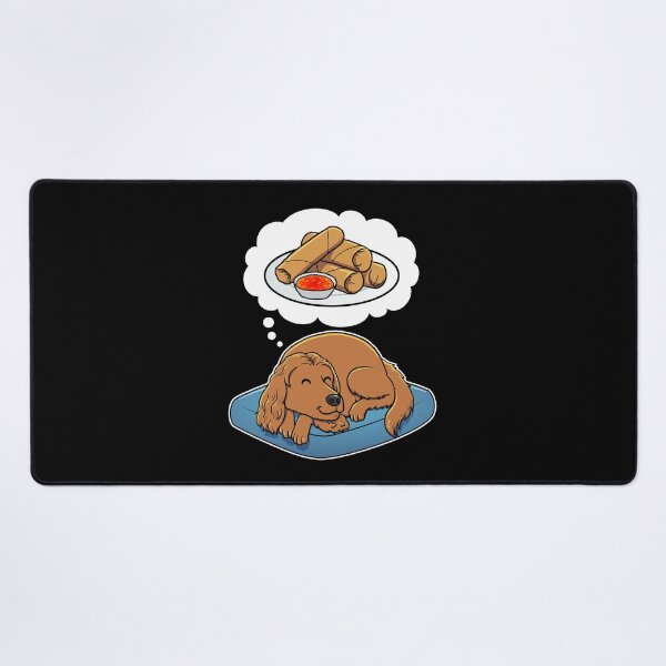Item preview, English Cocker Spaniel dreaming about Spring Rolls designed and sold by DoggieDelights.