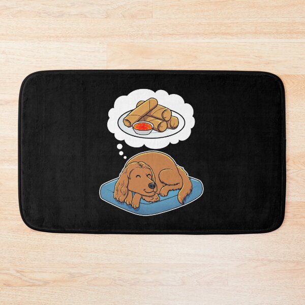 Item preview, English Cocker Spaniel dreaming about Spring Rolls designed and sold by DoggieDelights.