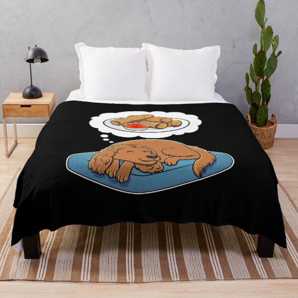 Item preview, English Cocker Spaniel dreaming about Spring Rolls designed and sold by DoggieDelights.