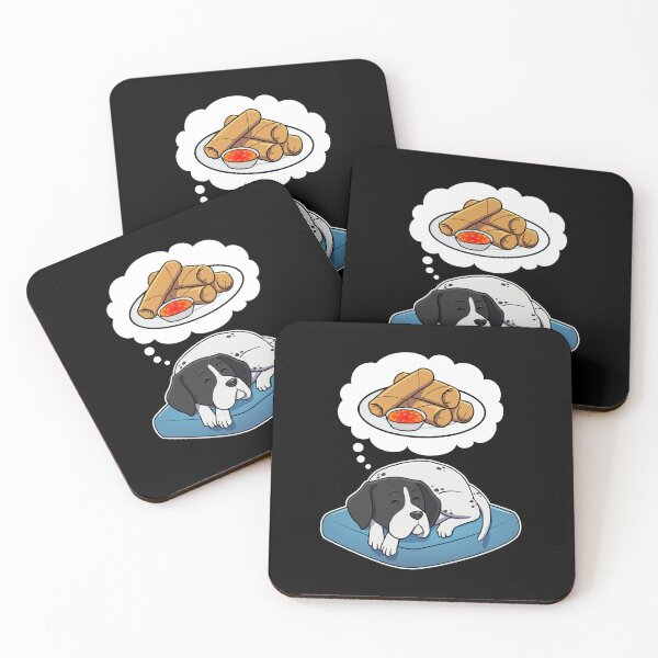 Item preview, English Pointer dreaming about Spring Rolls designed and sold by DoggieDelights.