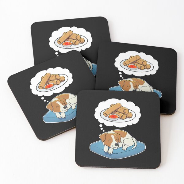 Item preview, Jack Russell Terrier dreaming about Spring Rolls designed and sold by DoggieDelights.