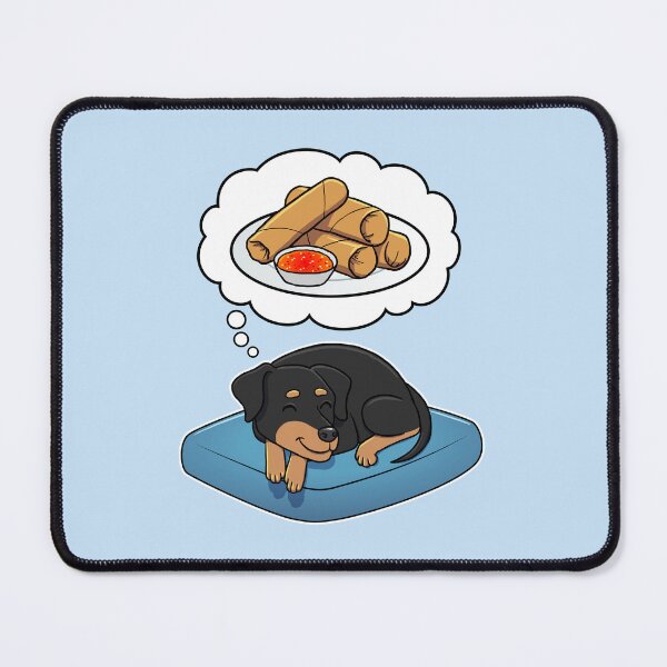Item preview, Miniature Pinscher dreaming about Spring Rolls designed and sold by DoggieDelights.