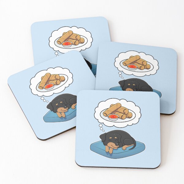 Item preview, Miniature Pinscher dreaming about Spring Rolls designed and sold by DoggieDelights.