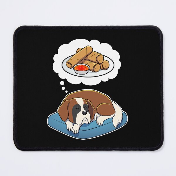 Item preview, St Bernard dreaming about Spring Rolls designed and sold by DoggieDelights.