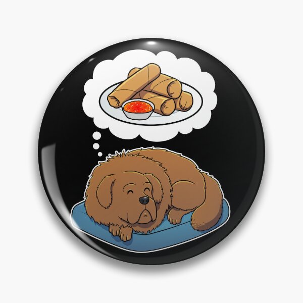 Item preview, Tibetan Mastiff dreaming about Spring Rolls designed and sold by DoggieDelights.