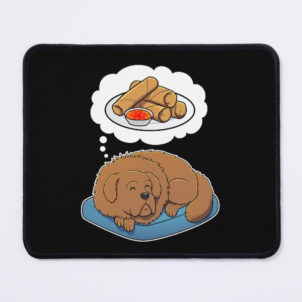 Item preview, Tibetan Mastiff dreaming about Spring Rolls designed and sold by DoggieDelights.