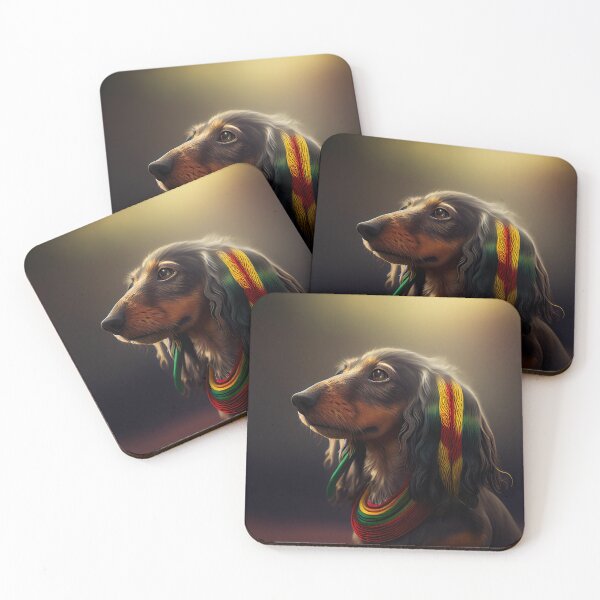 Item preview, Copy of Cute Rasta Dachshund dog portrait #5 designed and sold by Artistic Pandas.