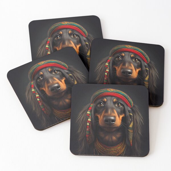 Item preview, Copy of Cute Rasta Dachshund dog portrait #6 designed and sold by Artistic Pandas.