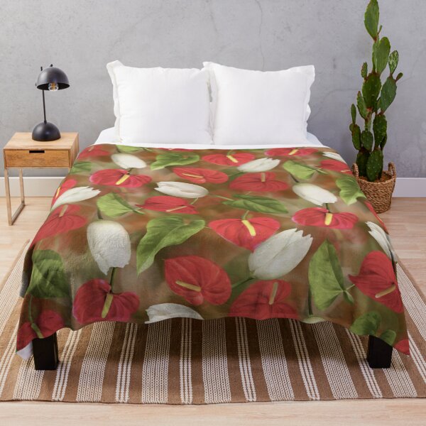 Item preview, Red Anthurium White Tulip Repeated Pattern Seamless Design  designed and sold by Tina Veenstra.
