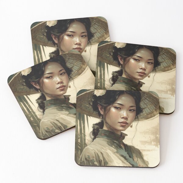 Item preview, Belleza vietnamita designed and sold by ArtNouveauChic.